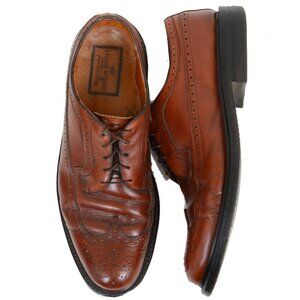 Stuart McGuire Wing-tip Brown Leather Oxford Men's Derby Shoes 11D